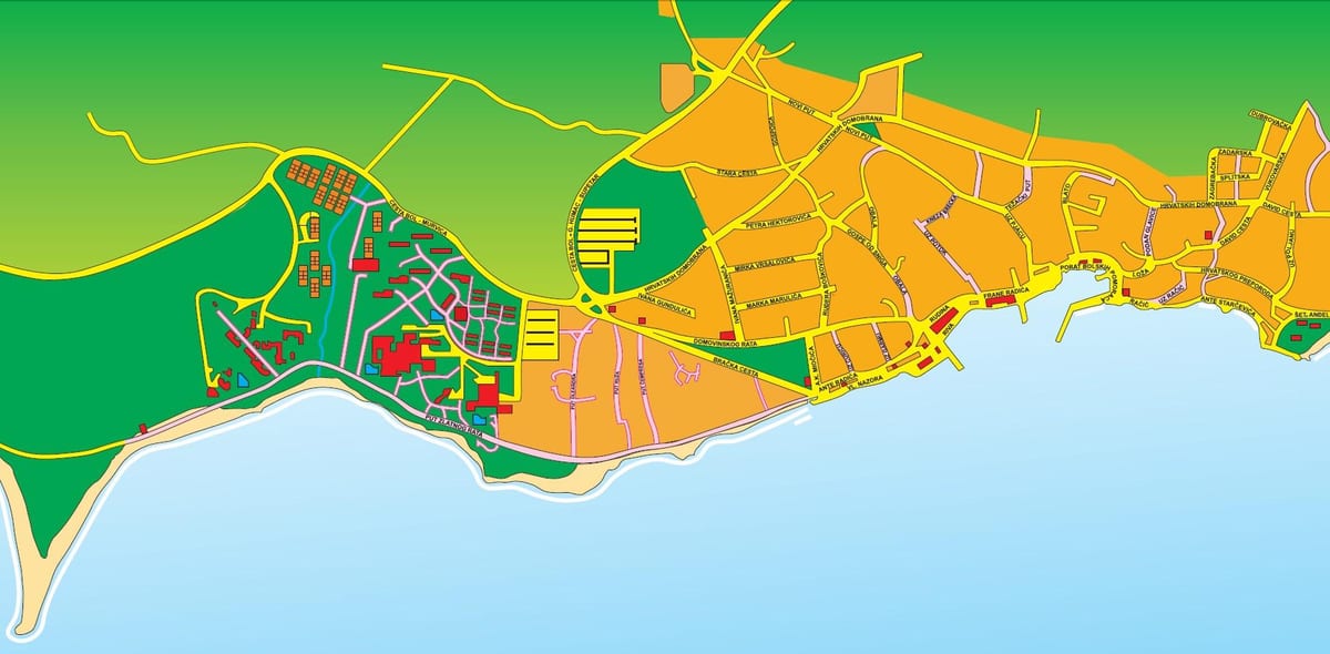 mapa ng brac croatia