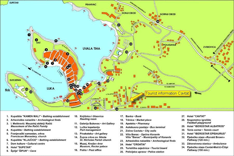 mapa ng cavtat croatia