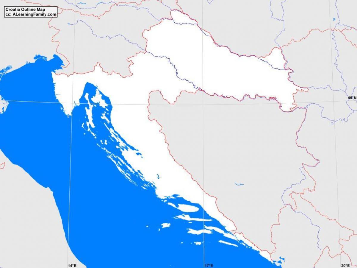 balangkas ng mapa ng croatia