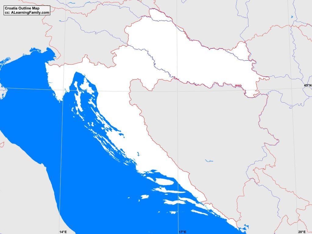 croatia balangkas ng mapa