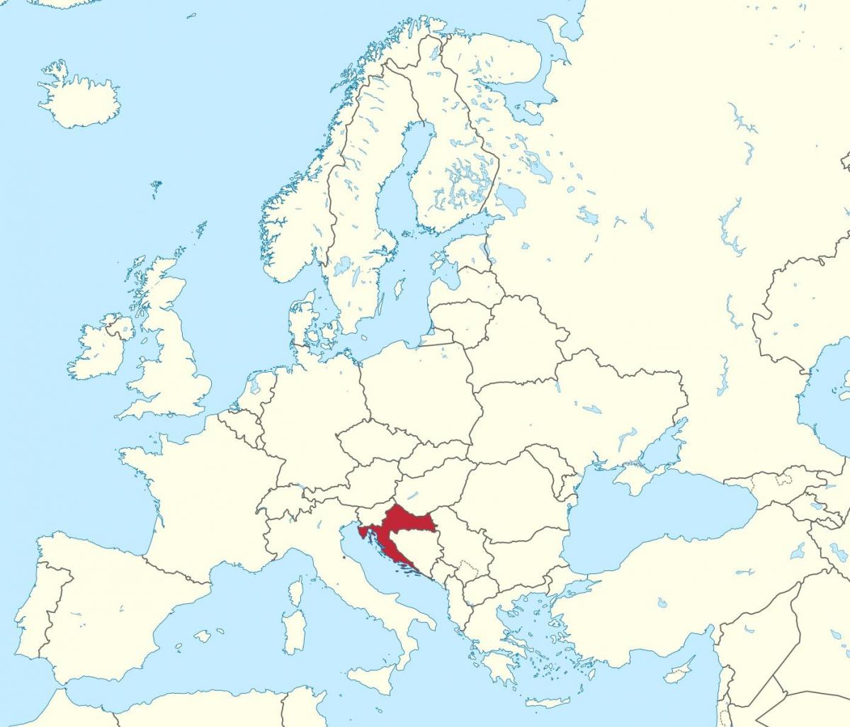 croatia sa mapa ng europa