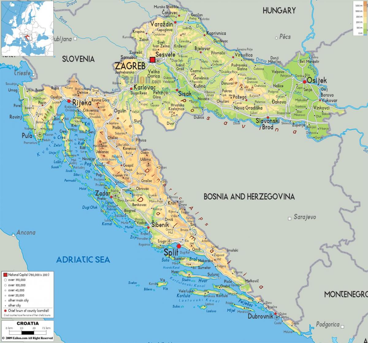 croatia sa mapa