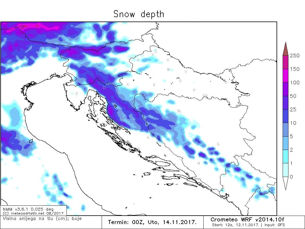 mapa ng radar croatia