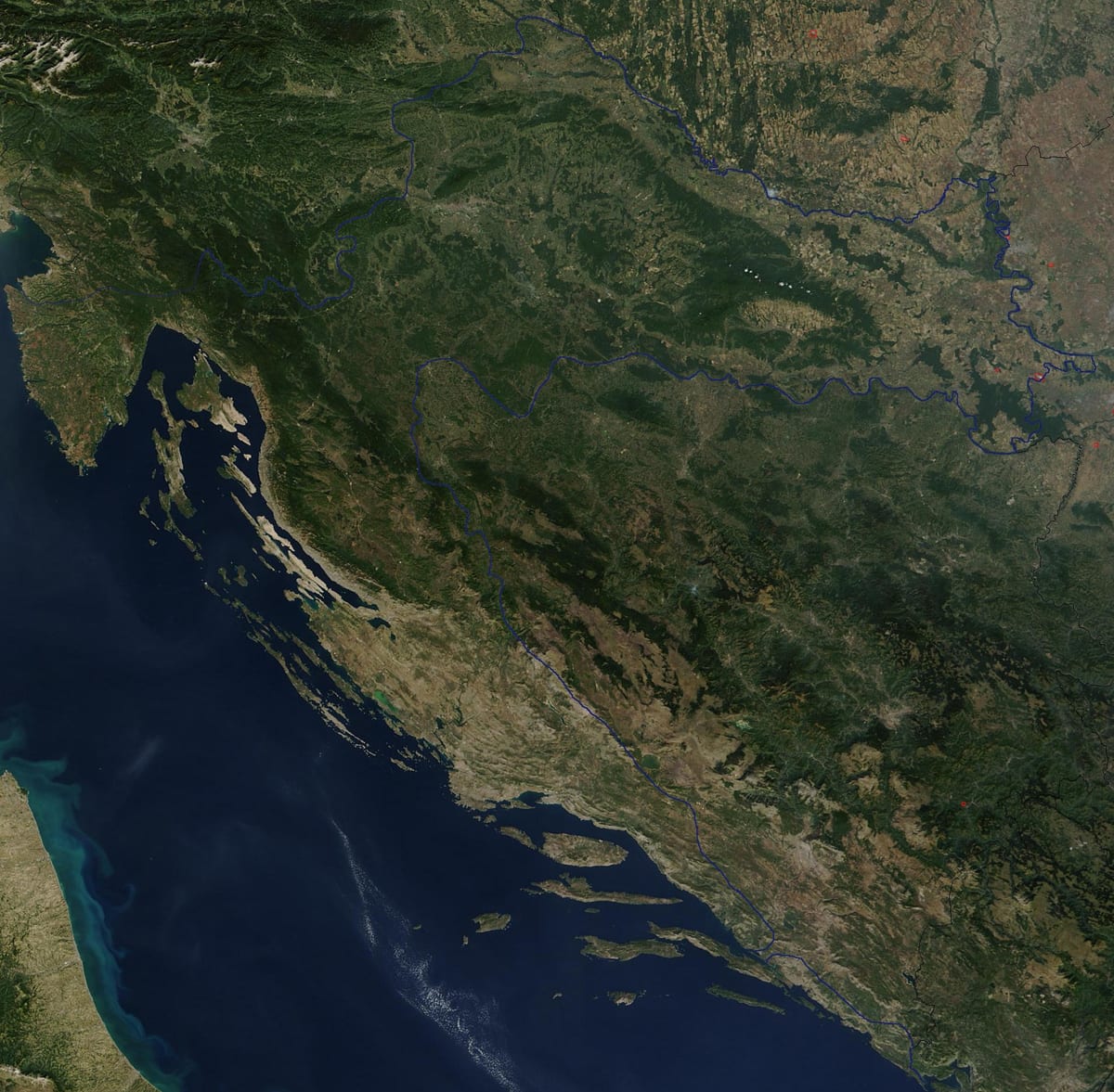 mapa ng croatia satellite