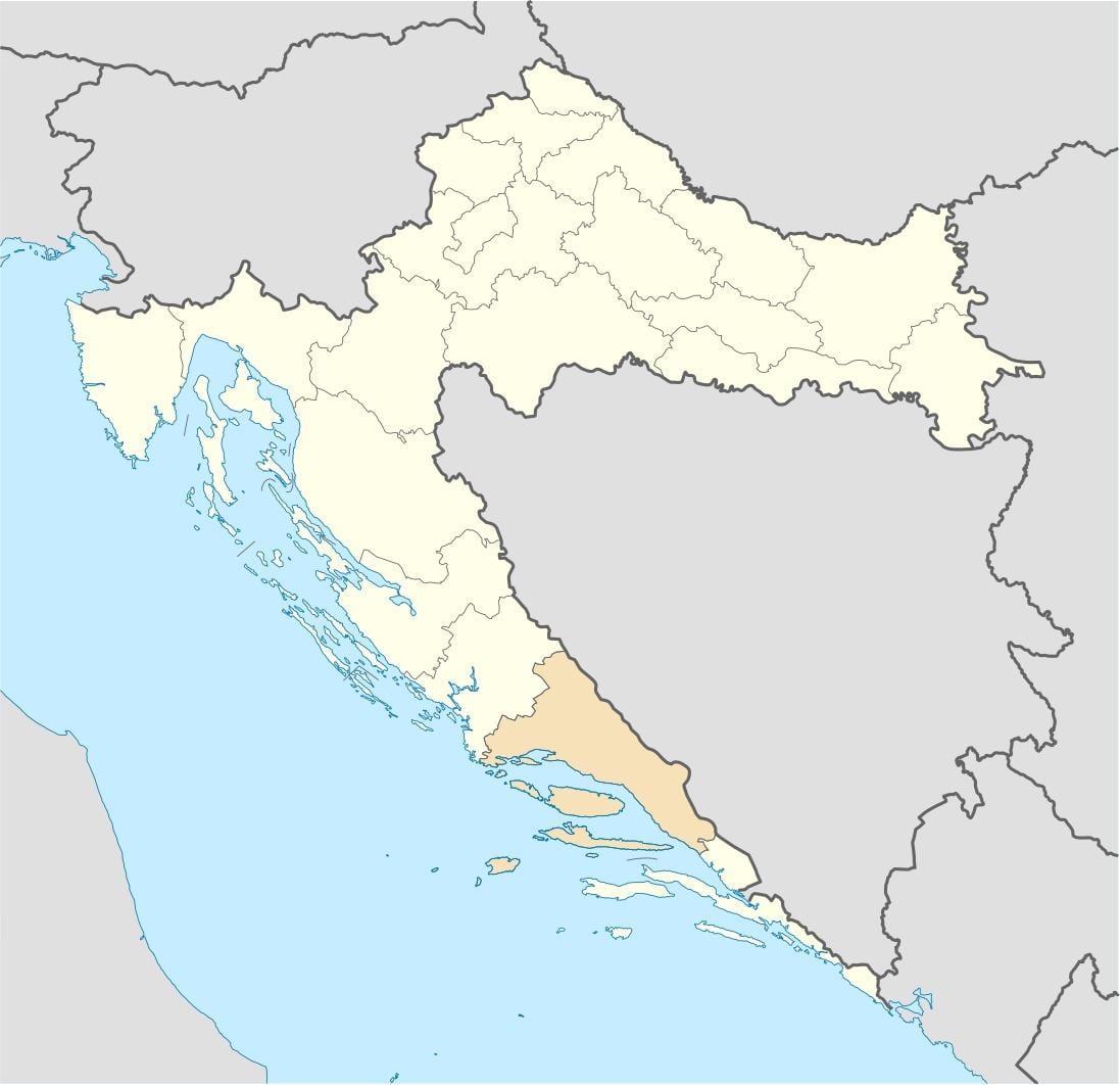 mapa ng dalmatia croatia