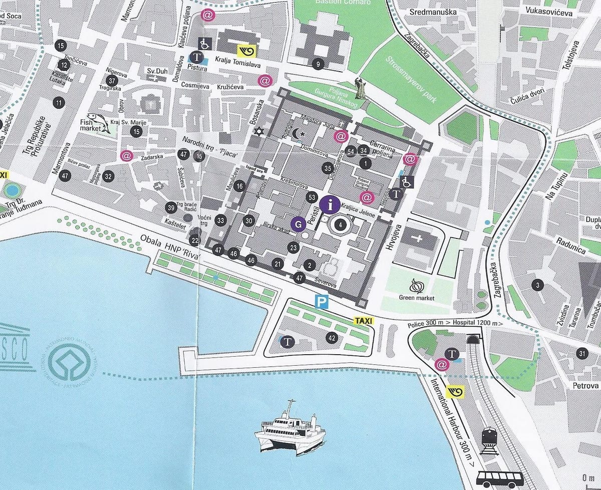 mapa ng kalye ng split croatia