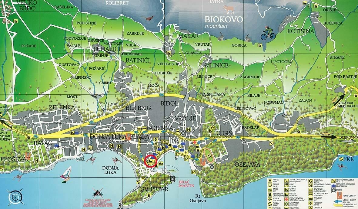 mapa ng makarska croatia