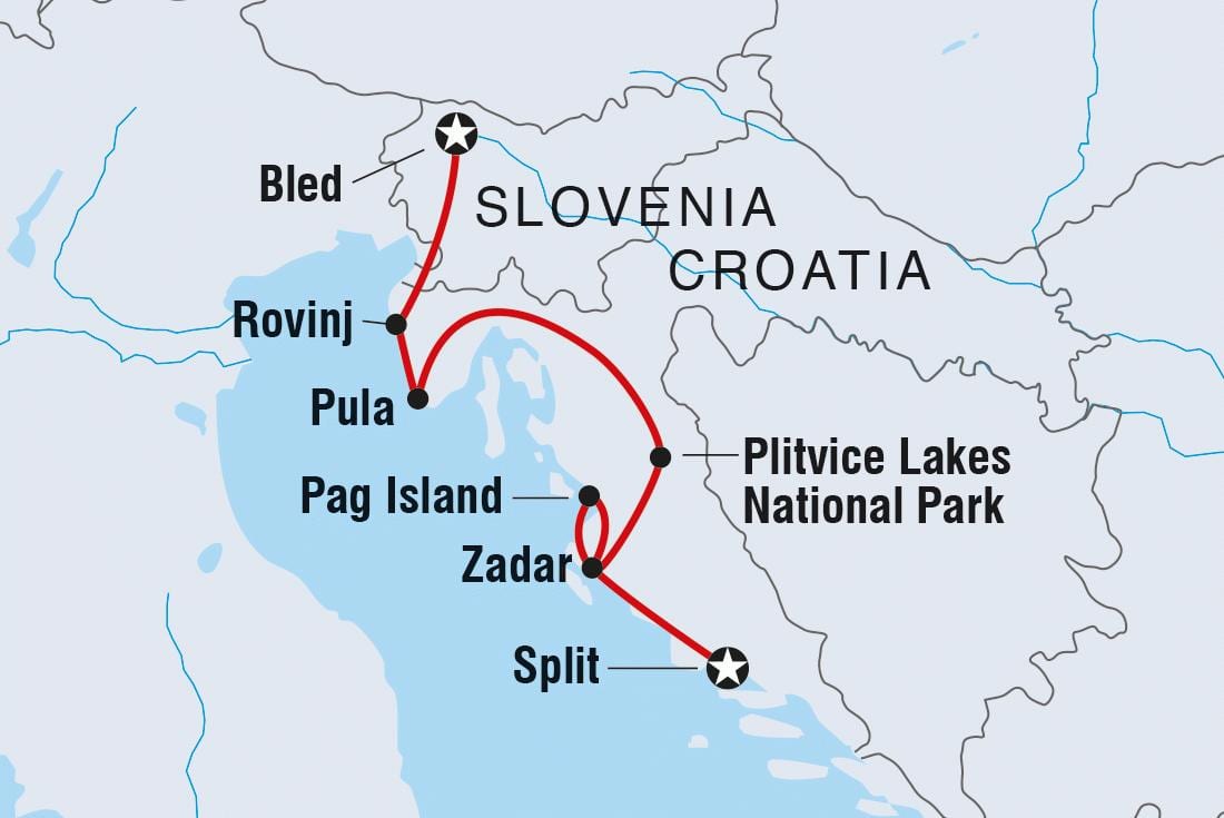 plitvice croatia mapa
