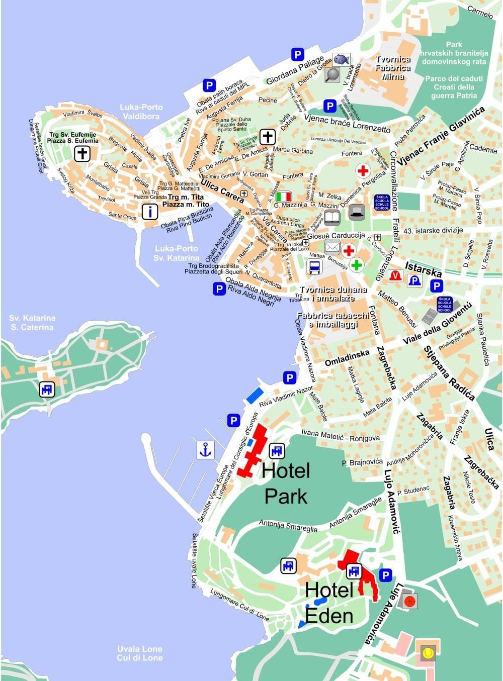 mapa ng rovinj croatia