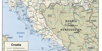 Croatian marinas mapa