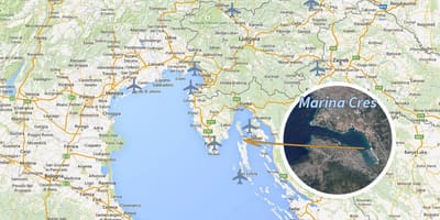 Cres mapa croatia