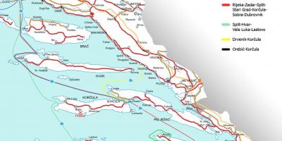 Mapa ng croatia ferry