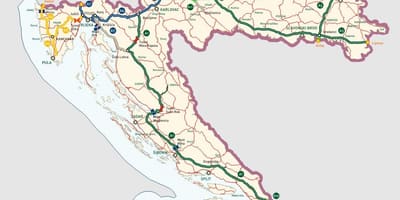 Croatian motorways mapa