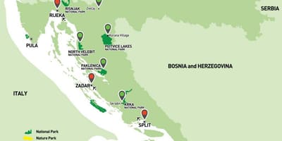 Mapa ng croatia pambansang parke 
