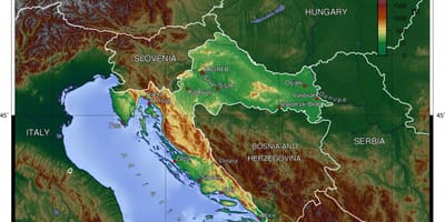 Croatia heograpiya mapa