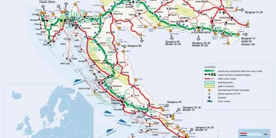 Sa pamamagitan ng tren mapa croatia