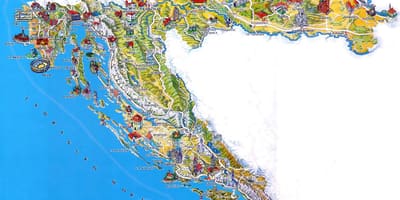 Croatia mga lugar upang bisitahin ang mapa
