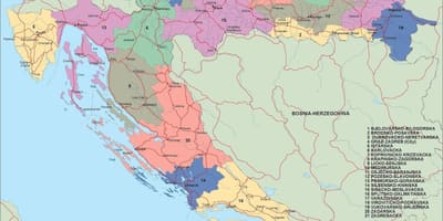 Mapa ng croatia vector mapa