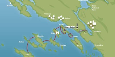 Adriatic baybayin croatia mapa