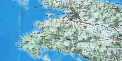 Mapa ng korcula croatia
