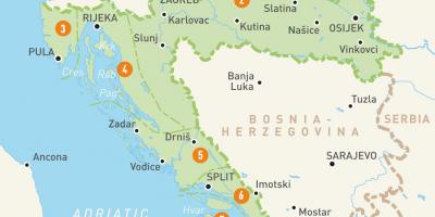 Mapa ng croatia at mga isla