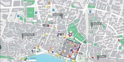 Mapa ng lumang bayan split croatia