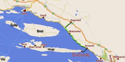 Mapa omis croatia