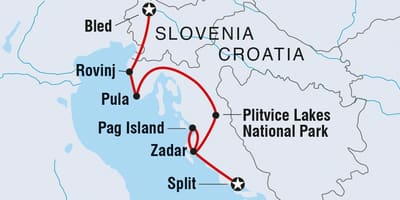 Plitvice croatia mapa