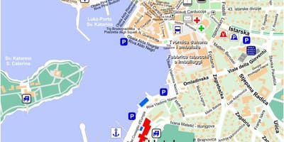 Mapa ng rovinj croatia