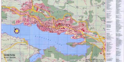 Mapa ng sibenik croatia